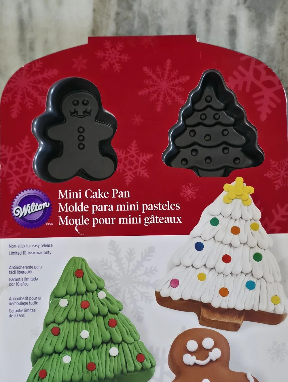 Wilton | Christmas Holiday Mini Cake Pan Non-Stick